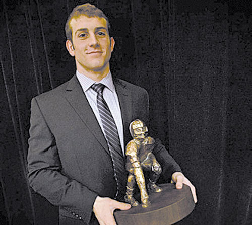 AWARD WINNER: Cheverus High School’s Donald Goodrich was named the 42nd winner of the James J. Fitzpatrick Trophy on Sunday in Portland.