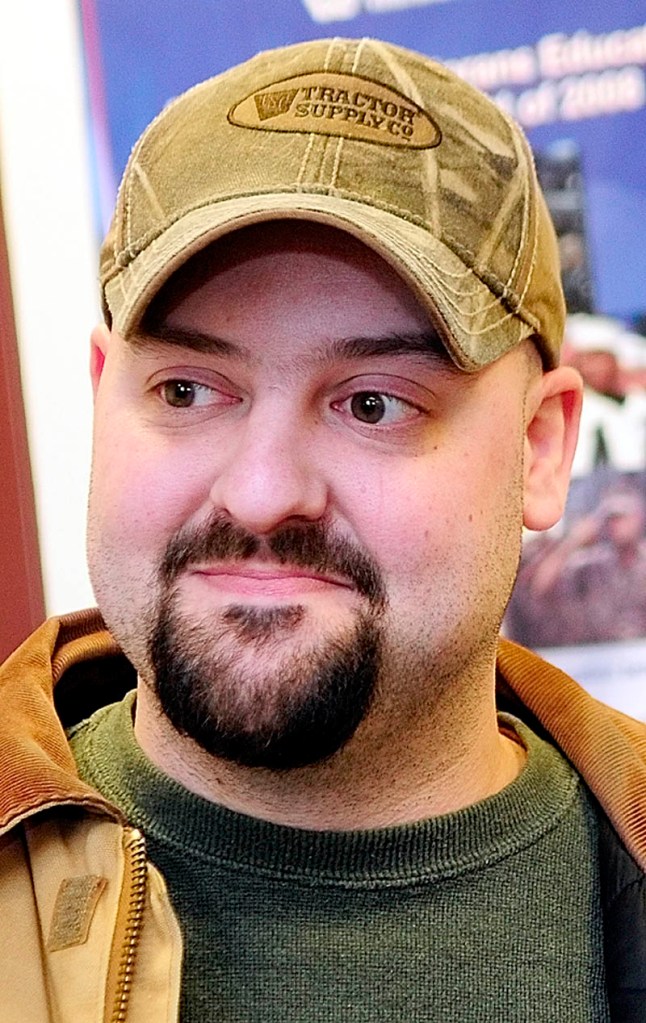 Rich Bannister, a Navy veteran from Lisbon, at the Veterans Lounge in the Randall Center at University of Maine at Augusta Thursday.