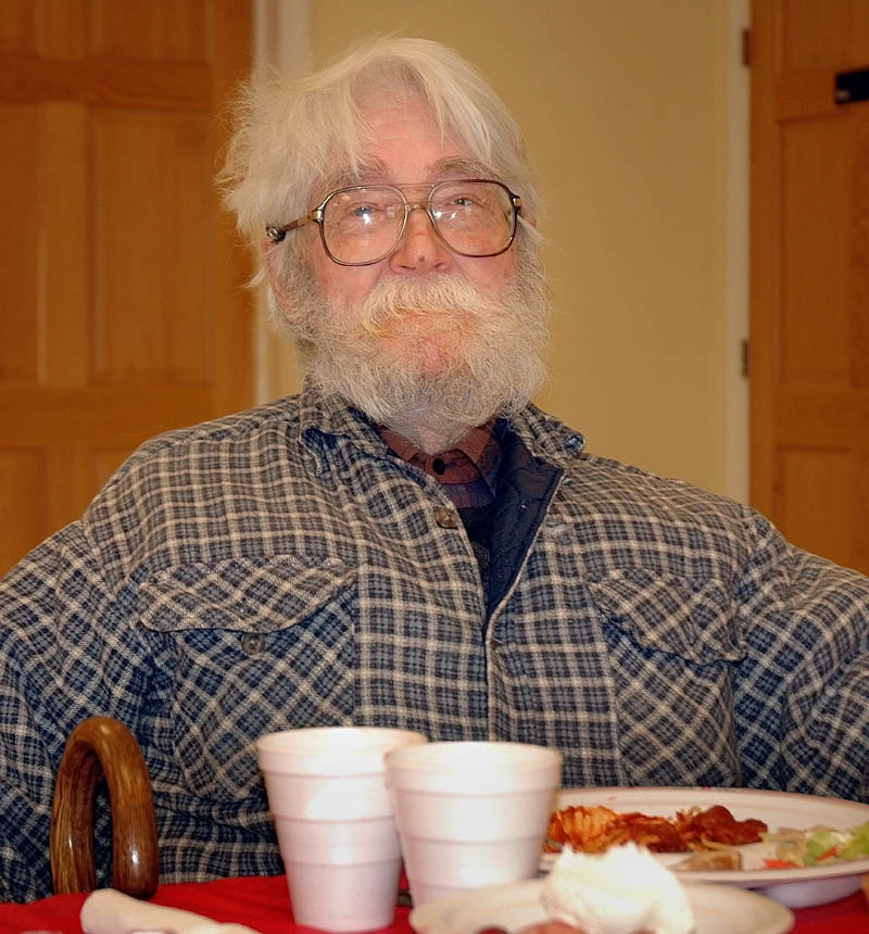 Ed Weston Weston said he goes to the Norridgewock warming center often because he enjoys the food and the chance to socialize.