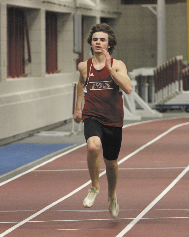 READY TO GO: Waterville graduate Isaiah Spofford holds the 60-meter dash record for Bates College, finishing in 7.09 seconds. Spofford and Bates open their season Saturday at Tufts University.