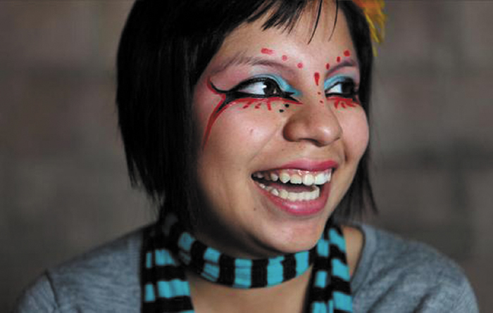 Inocente, the subject of the documentary focusing on a homeless young artist living in San Diego. “Inocente” won an Academy Award on Sunday.