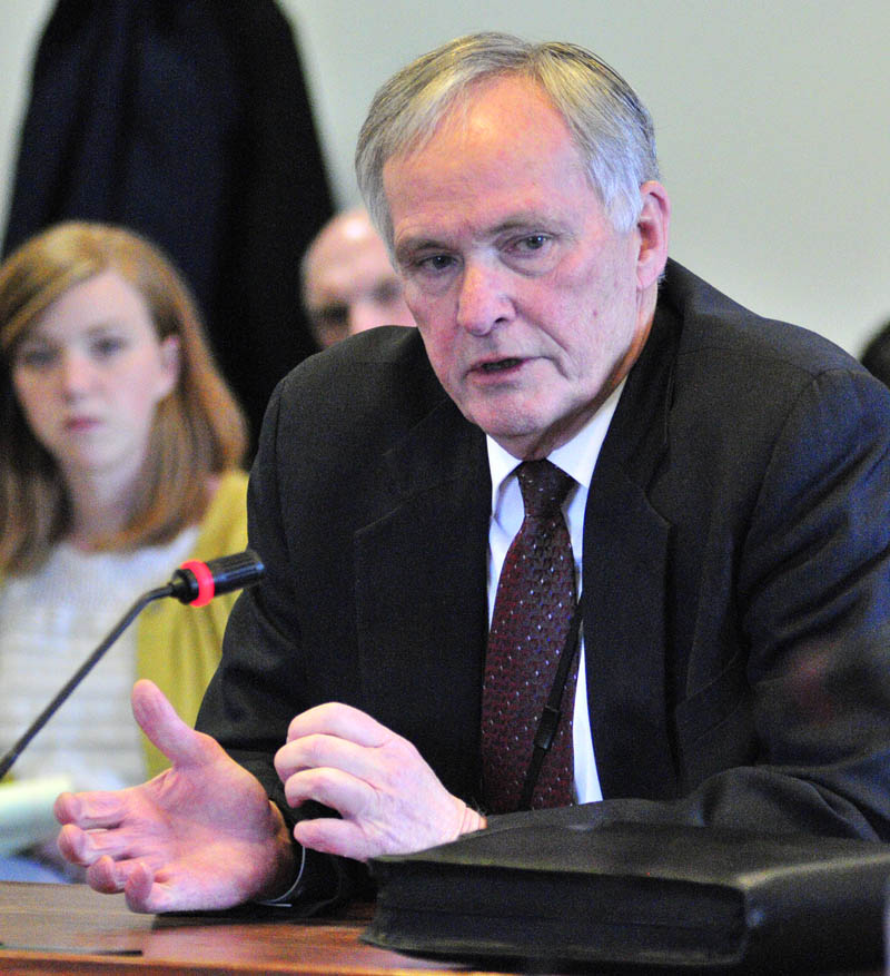 Corrections Commissioner Joseph Ponte talks about plans to close the Central Maine Pre-Release Center in Hallowell during a meeting of the Criminal Justice and Public Safety committee on Monday.