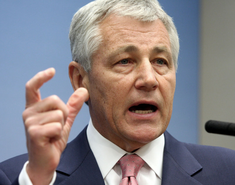 Former Republican Sen. Chuck Hagel, President Obama's nominee for Secretary of Defense