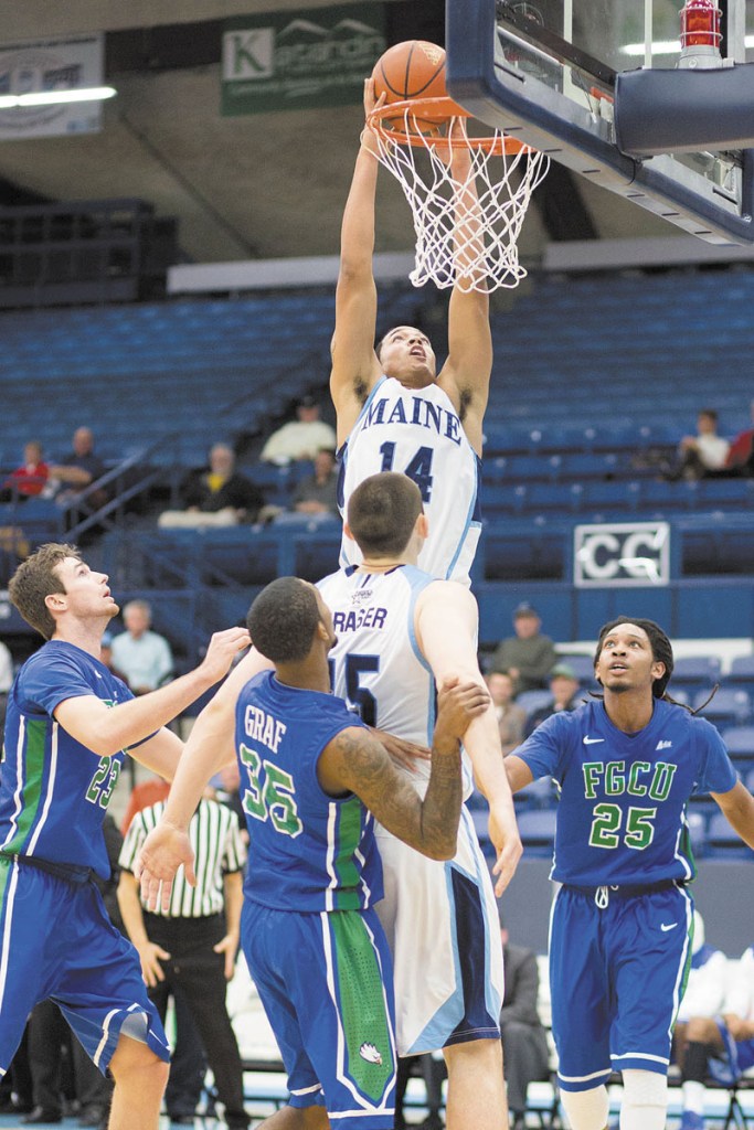 University of Maine guard Justin Edwards led the America East conference in scoring this season.