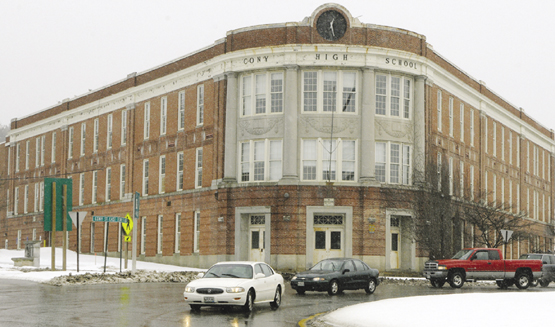 This recent photo shows the Cony Flatiron building on Cony Circle in Augusta.