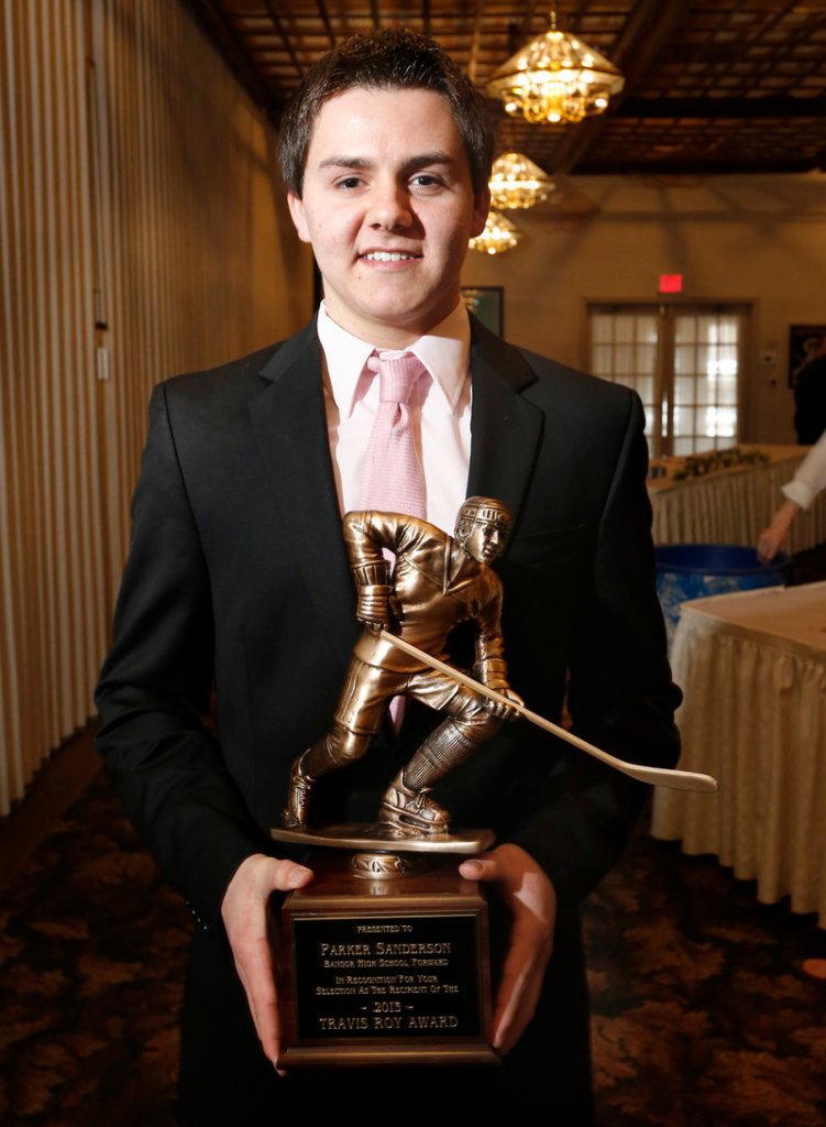 Parker Sanderson moved from Houlton after his sophomore year and quickly made a big impact on Bangor’s program.