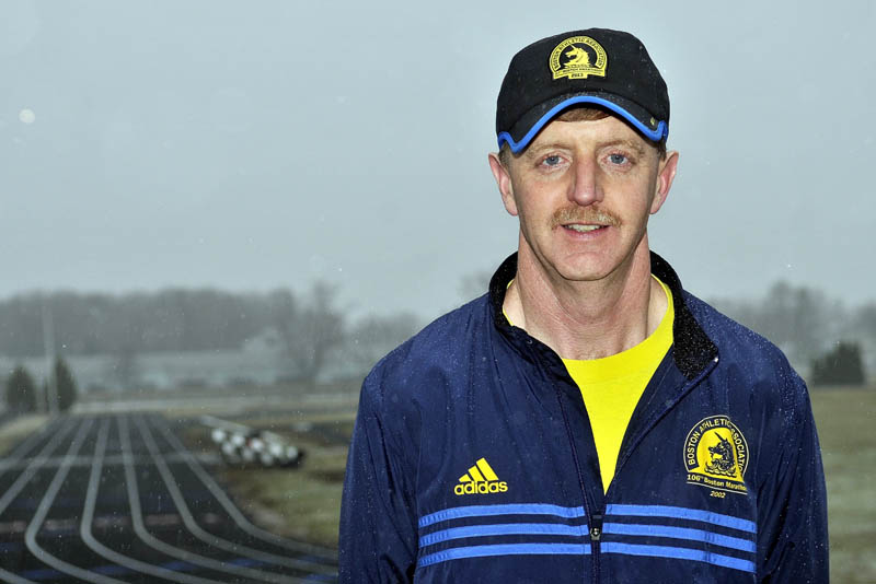 Joe Bertolaccini, of Winslow will run in his sixth Boston Marathon on Monday.