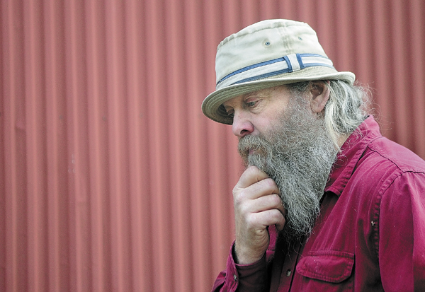 Robert Milliken talks about former neighbor Christopher Knight on Wednesday during an interview at Milliken's Albion farm.