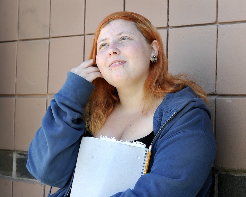 Felicia Hoeflick, 22, is among people receiving food stamps who believes she should have the right to choose what she eats.