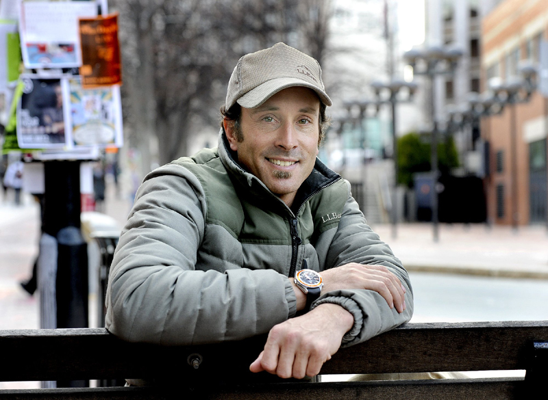 Two time Olympic medal winner in snowboard cross Seth Wescott in Portland.