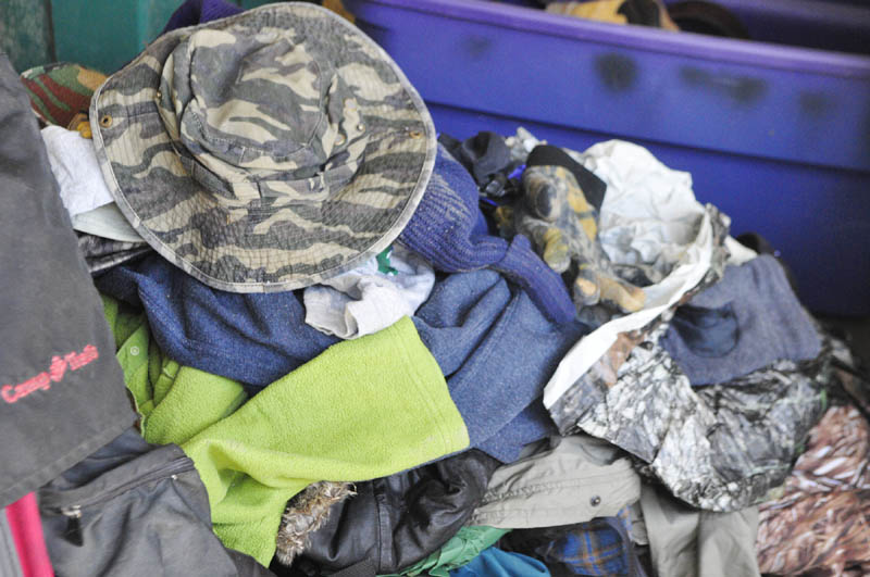 State police displayed items recovered from the campsite of the North Pond Hermit, Christopher Knight, during an event at the Troop C barracks on Saturday in Skowhegan.