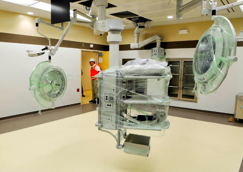 This photo, taken during a tour on Tuesday, shows one of the seven operating rooms at the new MaineGeneral regional hospital in North Augusta.