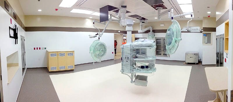 This photo, taken during a tour on Tuesday, shows one of the seven operating rooms at the new MaineGeneral regional hospital in North Augusta.