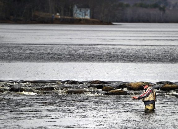 In this April 2012 file photo, Mike Gundel of Rockland fishes the St. George's River in Appleton for trout. Volunteer anglers are being sought to survey remote ponds and lakes around Maine in search of brook trout.