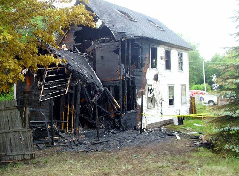 A fire destroyed a two-story home on Campion Road in Lebanon early Saturday morning. No one was home at the time.