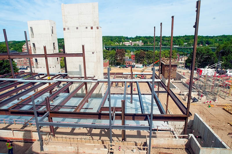 Construction continues on the new Kennebec County Superior Court House last week in Augusta.