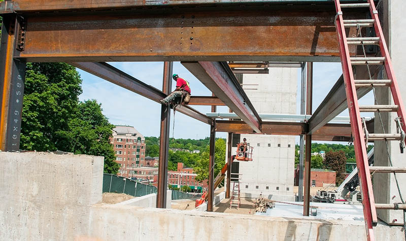 Construction continues on the new Kennebec County Superior Court House last week in Augusta.