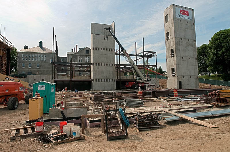 Construction continues on the new Kennebec County Superior Court House last week in Augusta.