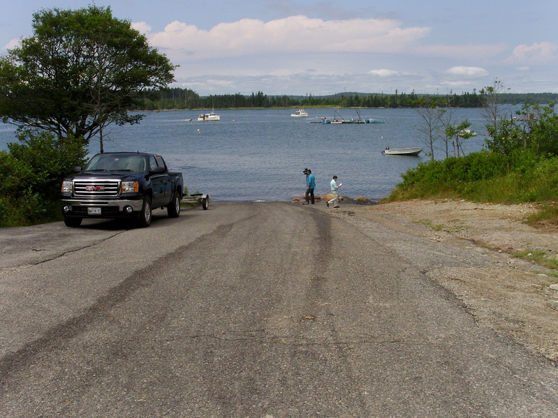 This ramp leading to the water was obscured by fog Tuesday night when two women died after taking a wrong turn in Roque Bluffs State Park and driving their vehicle into Englishman's Bay.