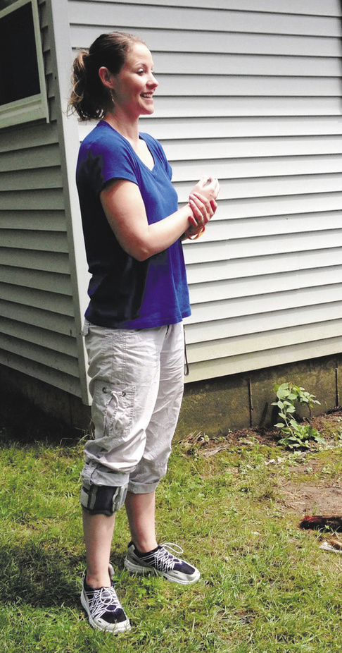 Angie Carlson at her Winslow home.