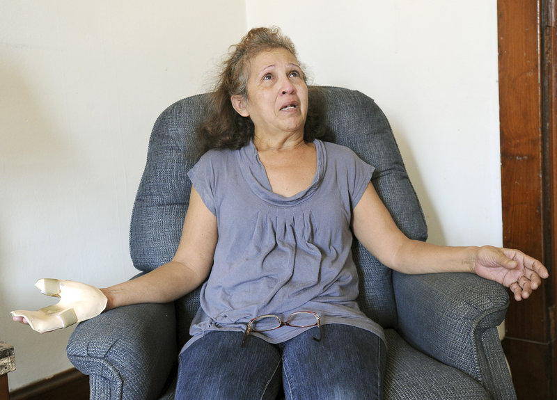 Adriana Garcia escaped the April 29 fire despite a broken leg, but lost everything. She has received a lot of help since then, and says she feels blessed in her new home. Her hand injury was not related to the fire.