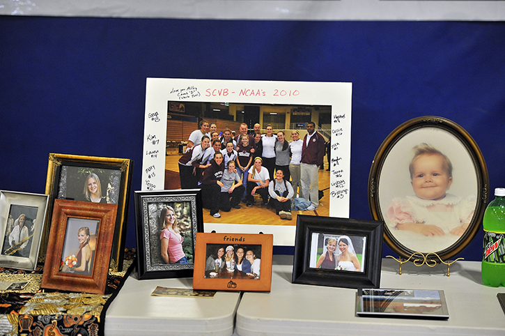 Photos of Ashley Drew were many and were shared with attendees during a reception after the service Friday at First Baptist Church in Portland.