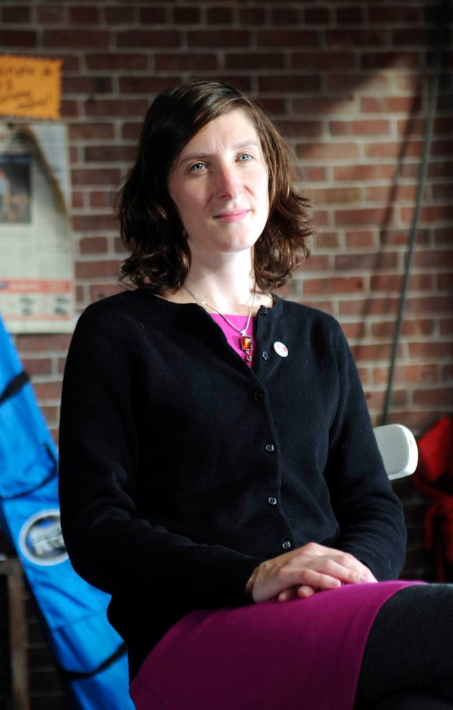Meaghan Carlson, of Gardiner, at her office Thursday.