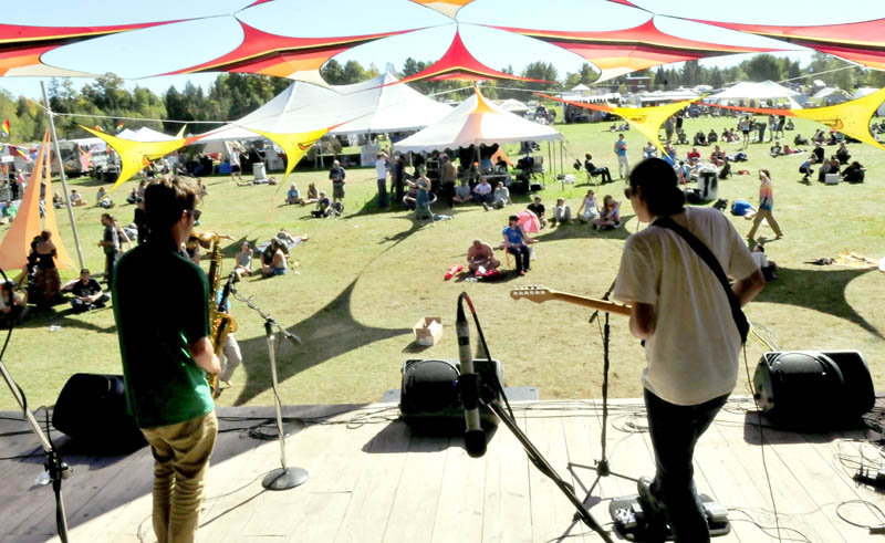 Stop Tito Collective performs today during the Great North Fest in Norridgewock.