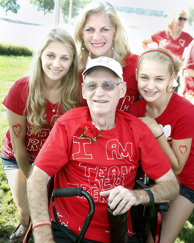 Jim Caldwell is pictured with his wife, Sharon Leskanic, and their daughters Sarah, 16, left, and Kathryn, 13.