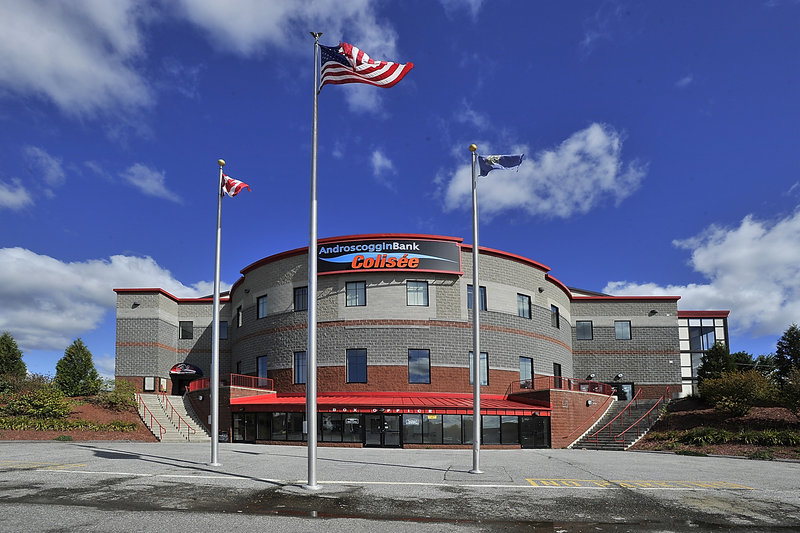 The exterior of Androscoggin Bank Colisse on Friday, Sept. 27, 2013.
