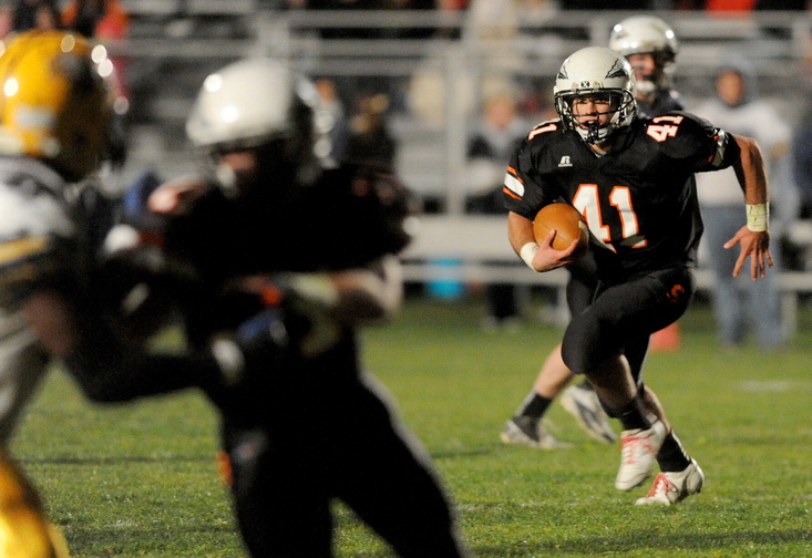 TOUGH TO TACKLE: Skowhegan Area High School running back Kaleb Brown is just 5-foot-9 but has been tough for opponents to tackle. He finished the regular season with 895 yards rushing, giving the Indians a diverse offensive attack.