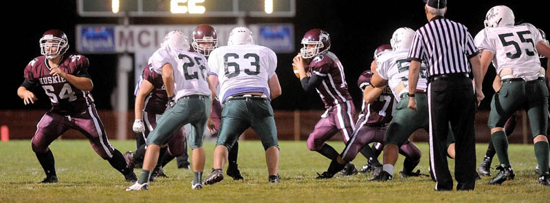 MOVING AT A HIGH RATE: Maine Central Institute went to a no-huddle offense this season and it has worked wonders for a program that went winless last season. The Huskies are 4-0 and averaging 52.5 points per game this season.