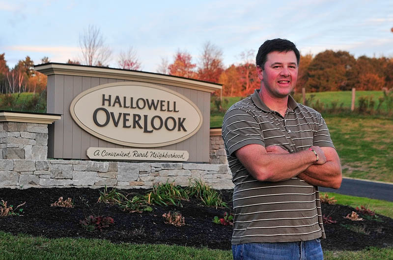 Developer Matt Morrill at Hallowell Overlook on Friday in Hallowell.