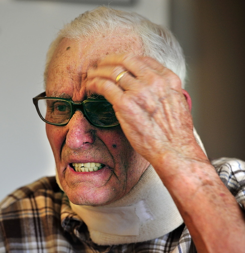 Alberto Carva of Peabody, Mass., says his head is still filled with the horrifying images of his dog, Brownie, thrashing in a coyote trap.