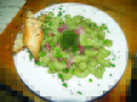 Fresh pasta and local ham are a great combination