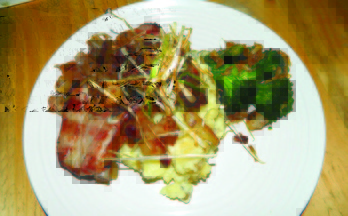 Grilled smoked pork chop