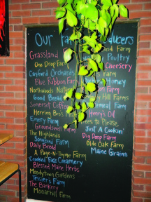 Local farmers provide fresh ingredients