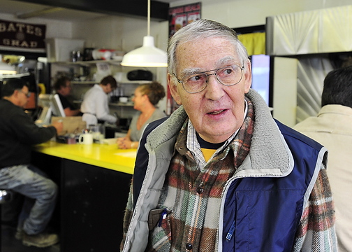 Ed Couture was surprised by the news that Rep. Mike Michaud is gay. “My God, I couldn’t believe it,” Couture said at Simones’ Hot Dog Stand on Monday.