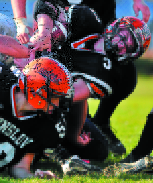 READY TO GO: Dylan Hapworth and the Winslow High School football team take on rival Waterville in the Eastern C regional championship Saturday at Poulin Field in Winslow.