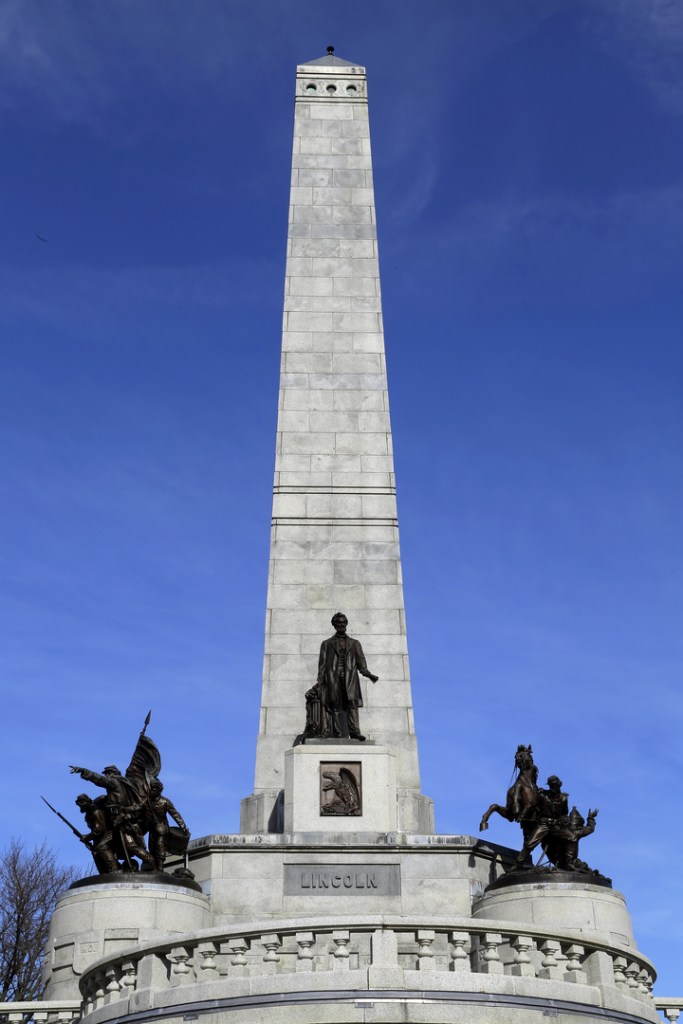 The Tomb of Abraham Lincoln is seen Tuesday, Nov. 19, 2013, the 150th Anniversary of Lincoln’s famous Gettysburg Address speech, in Springfield, Ill.
