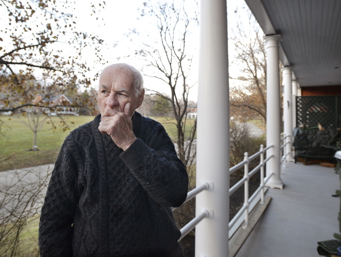 Bill Finney of Great Diamond Island describes seeing the hotel fire from his porch Saturday. “They were doing a really nice job” on renovations, he said. “It’s really unfortunate.”