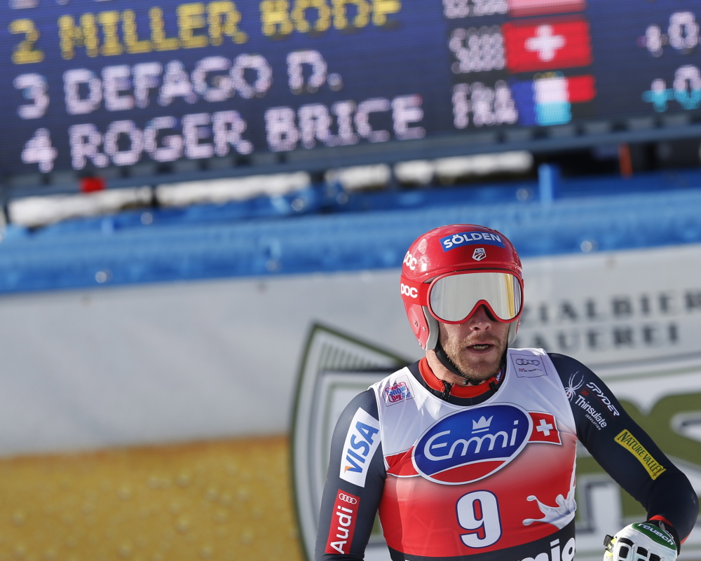 American skier Bode Miller trains in Bormio, Italy, last month. He took off last season to let his surgically repaired left knee heal, and that could jeopardize his qualifications for the Olympics.