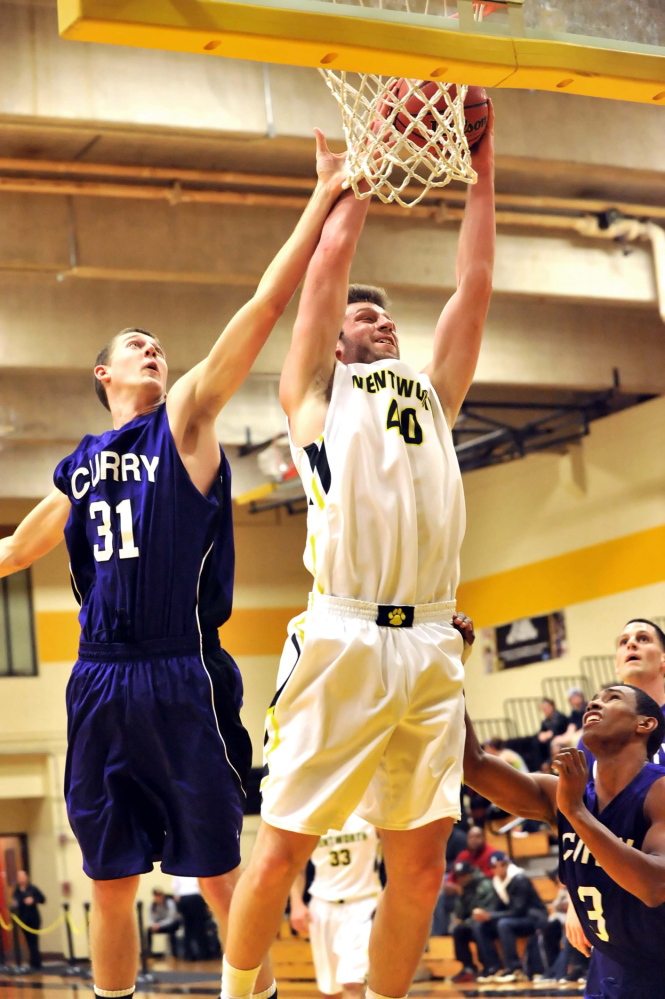 Contributed photo STILL A PRESENCE: Mt. Blue High School graduate Cam Sennick earned a starting role on the Wentworth Institute of Technology men’s basketball team and usually guards the opposing team’s big man.