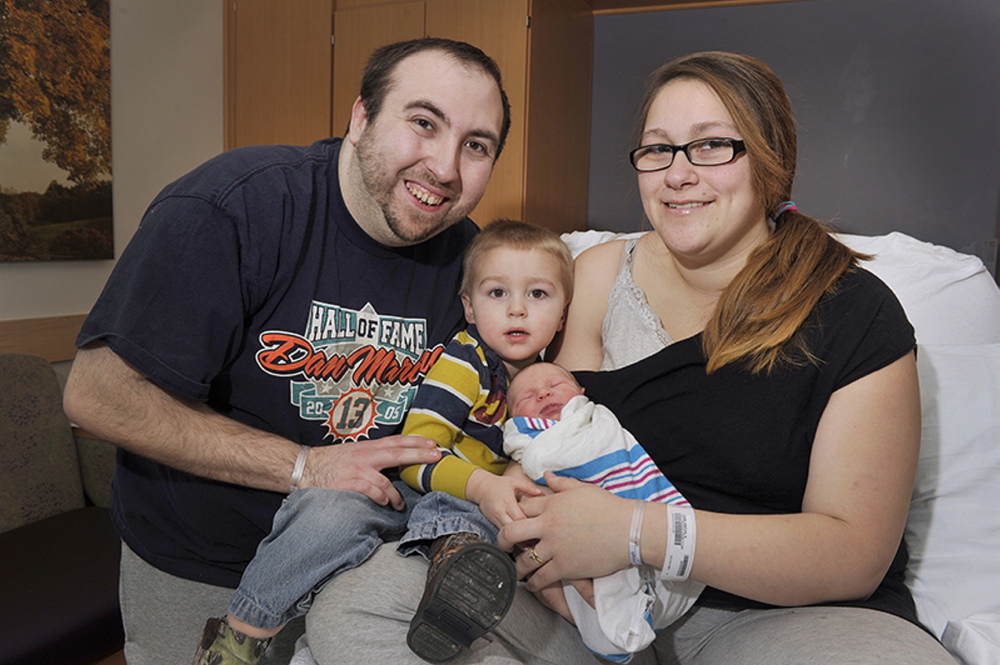 Abigail Cain delivered her second child in the driveway of her Gray home on Friday morning. The Cains, husband Joseph, Abigail and their 2-year old son, Tristan, welcomed daughter Danica AnnMarie to their family on Saturday.