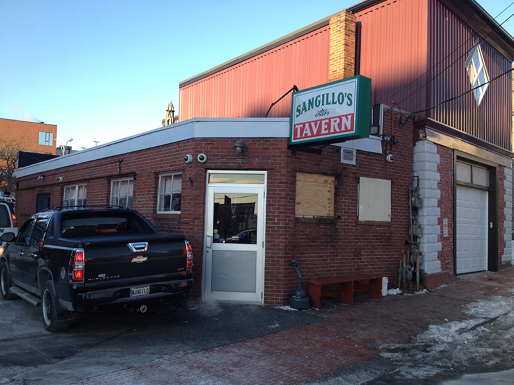 Sangillo’s Tavern, 18 Hampshire St, the site of a shooting, which happened at 1:21 a.m. Tuesday.