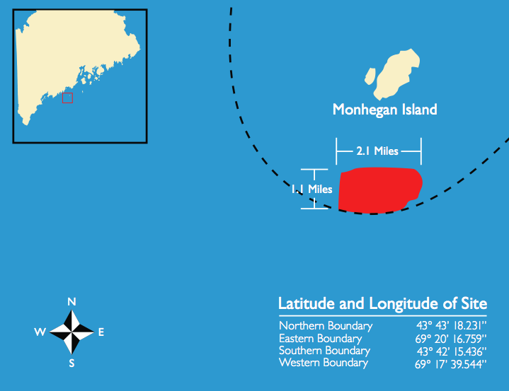 UMaine's offshore wind test site is located off Monhegan Island.