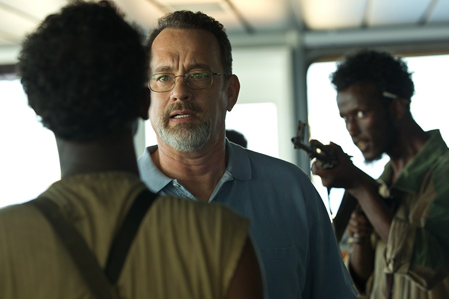 Tom Hanks, center, in a scene from "Captain Phillips." The film was nominated for an Academy Award for best picture. The 86th Academy Awards will be held on March 2.