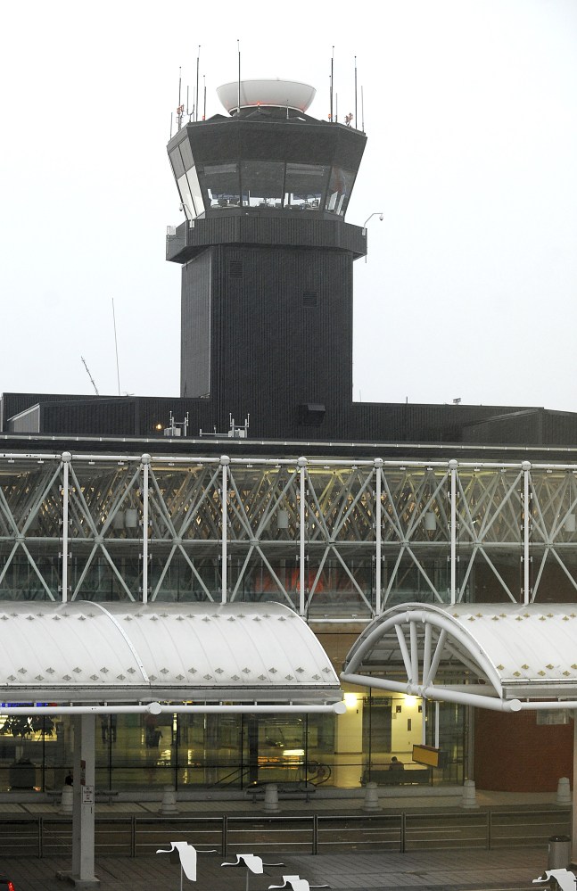 The control tower at Baltimore-Washington International Thurgood Marshall Airport where lightning strike injured an air traffic controller in September 2013.