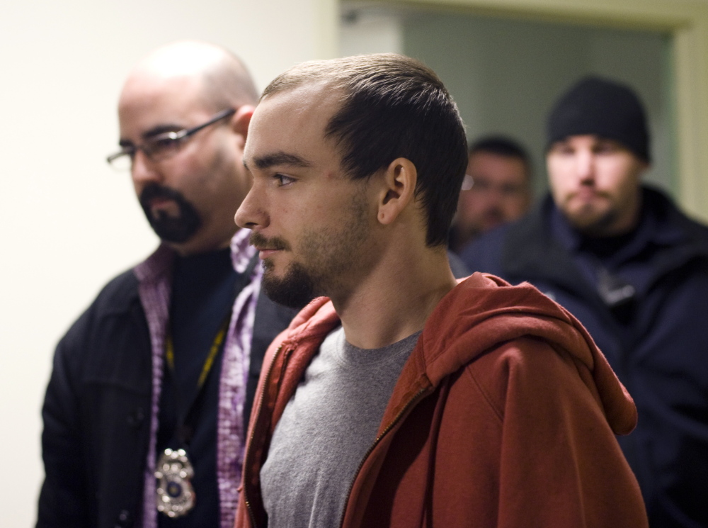 Murder suspect Elytte Barbour, 22, shown in a Sunbury, Pa., courthouse, told investigators that he and Miranda Barbour wanted to kill someone together, according to court papers.