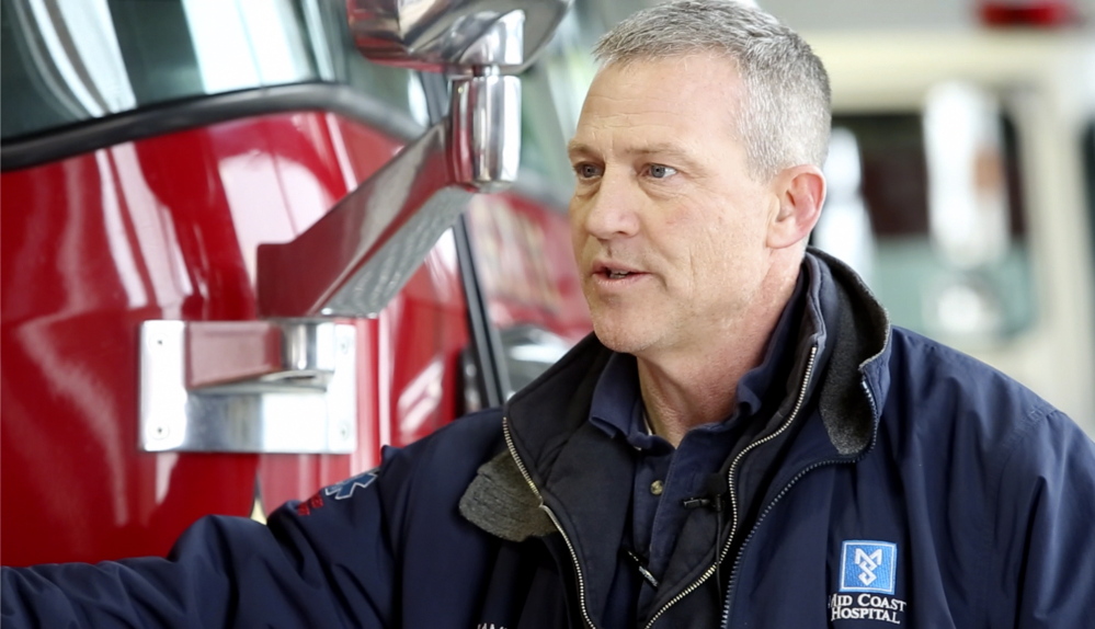 Firefighter Joe McCole rescued Nicholas Tanguay, 4, and his father, Jon, from a burning house in Bath on Thursday. “You saved my world,” said Tanya Tanguay, Jon’s wife and the boy’s mother.